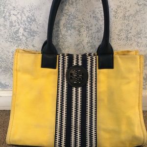 Tory Burch Canvas Yellow Tote